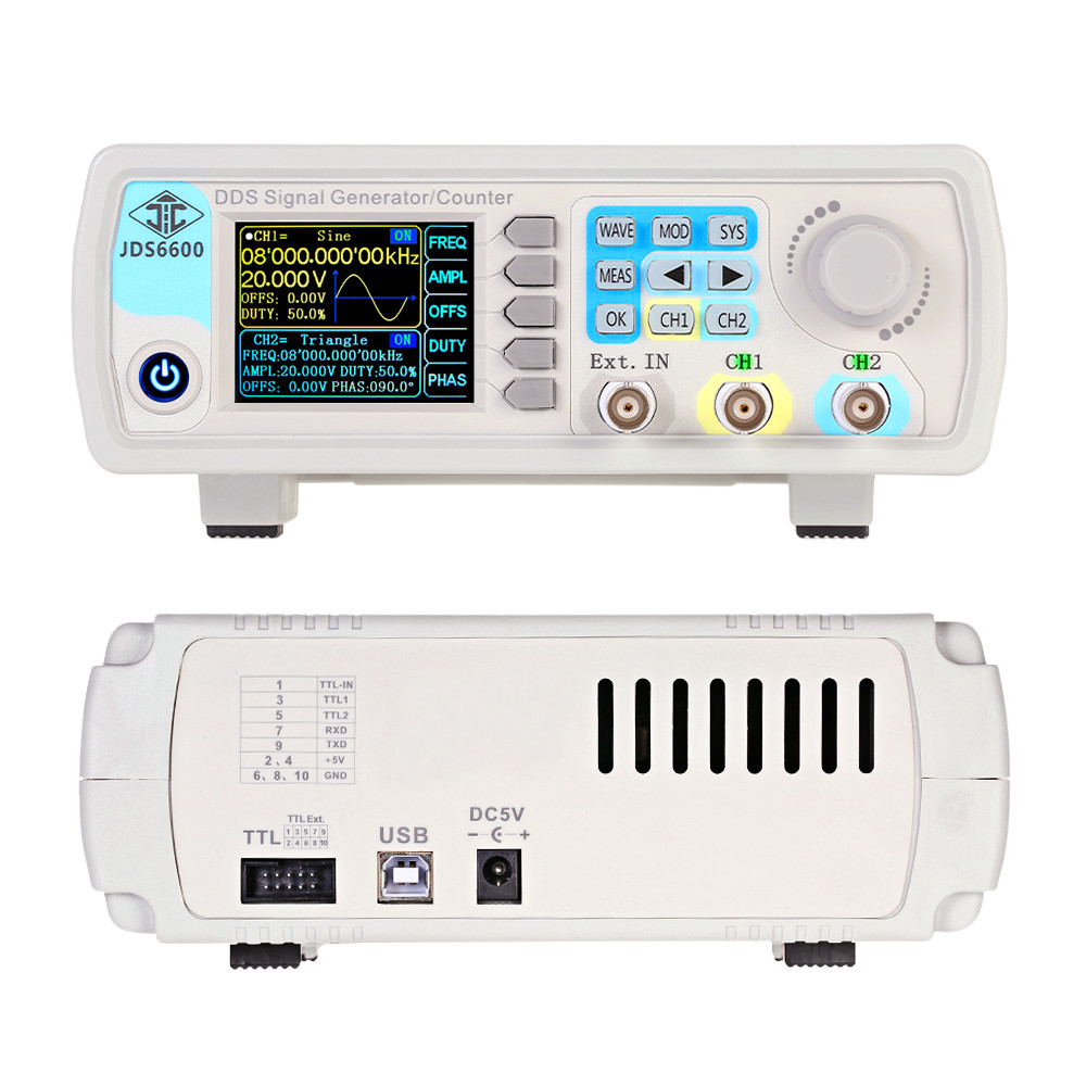Dual Channel Arbitrary Waveform Function Generator 60Mhz - YAO JDS6600 15/30/40/50/60MHz DDS Funktions-Signalgenerator Dual/2-Kanal