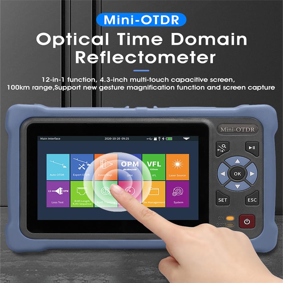 4,3 Zoll Touchscreen MINI OTDR – Optical Time Domain Reflectometer Otdr 1310 1550Nm Bewertung und Preis