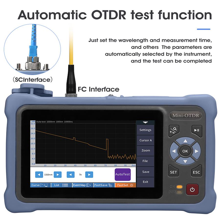 4,3 Zoll Touchscreen MINI OTDR – Optical Time Domain Reflectometer Otdr 1310 1550Nm Bewertung und Preis